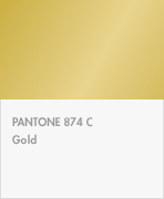 보조색상 다섯번째 컬러[Gold] : 1) PANTONE : 874 C