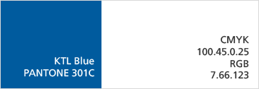 전용색상 CI KTL Blue PANTONE 301C - CMYK 100.45.0.25 RGB 7.66.123